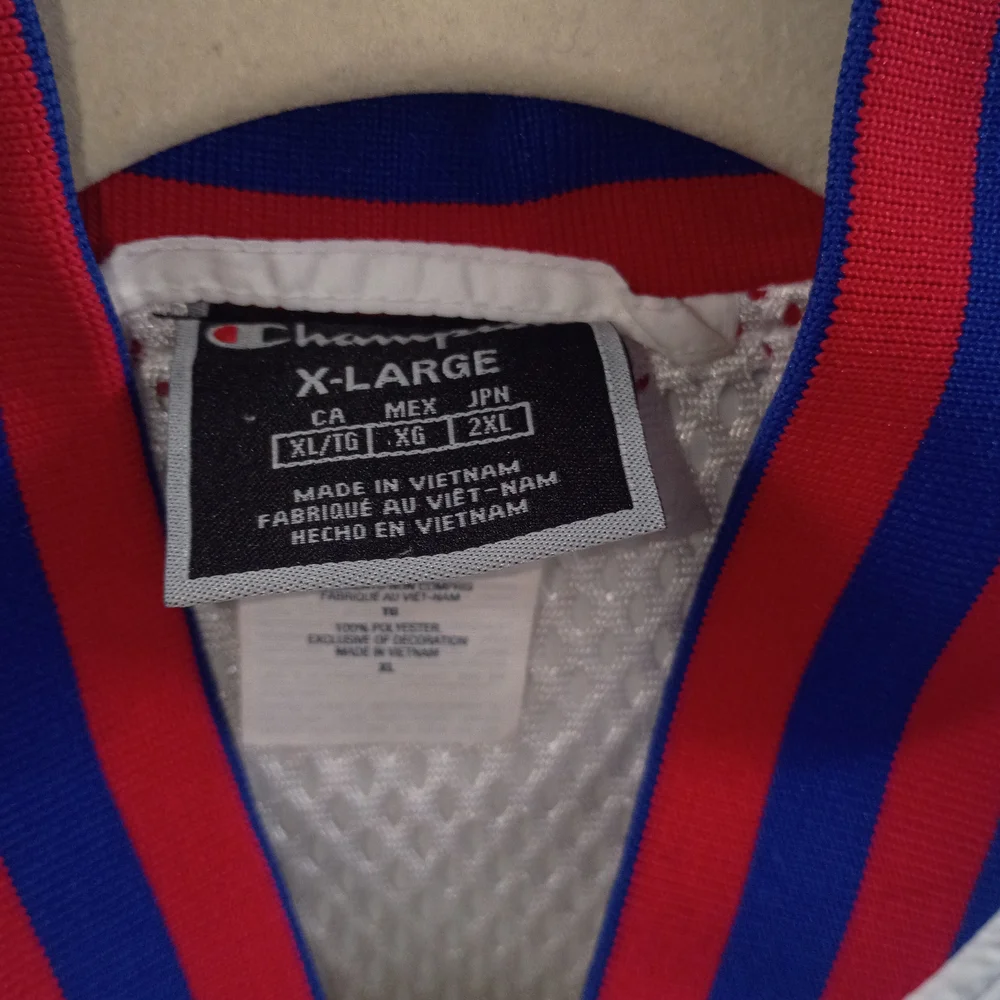 Champion White Jacket with Red and Blue Accents - Picture 3 of 3